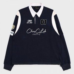 CHIOS CLUB - Oversize Shirt Hoodie FW2436BB Blue 